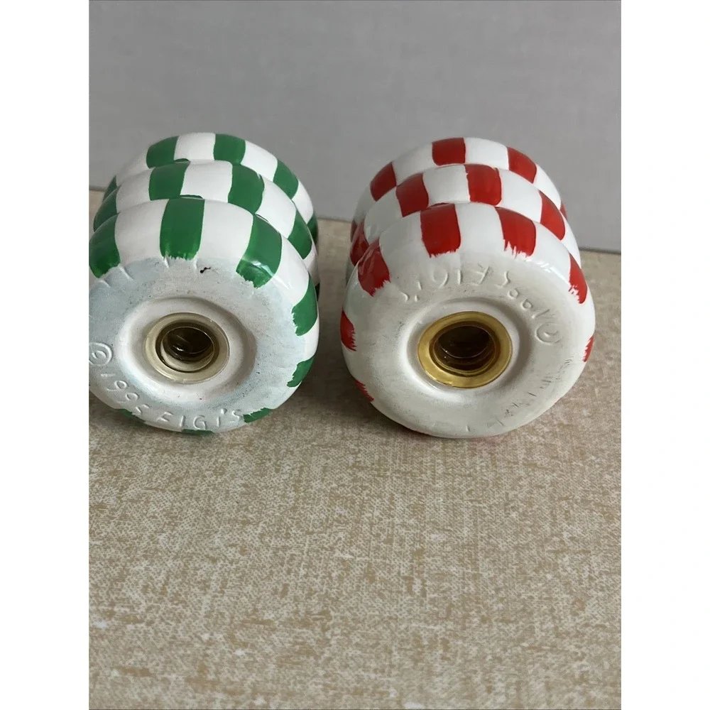 Vtg Figis Y2K Stacked Christmas Peppermint  Candies Salt Pepper Shakers Winter